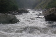 Фото 049. Река Чхалта. Порог «Лавина» по низкой воде в сентябре 2010г. 